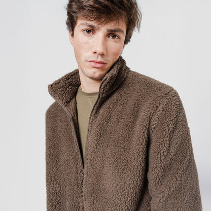 Sudadera sherpa hombre lisa