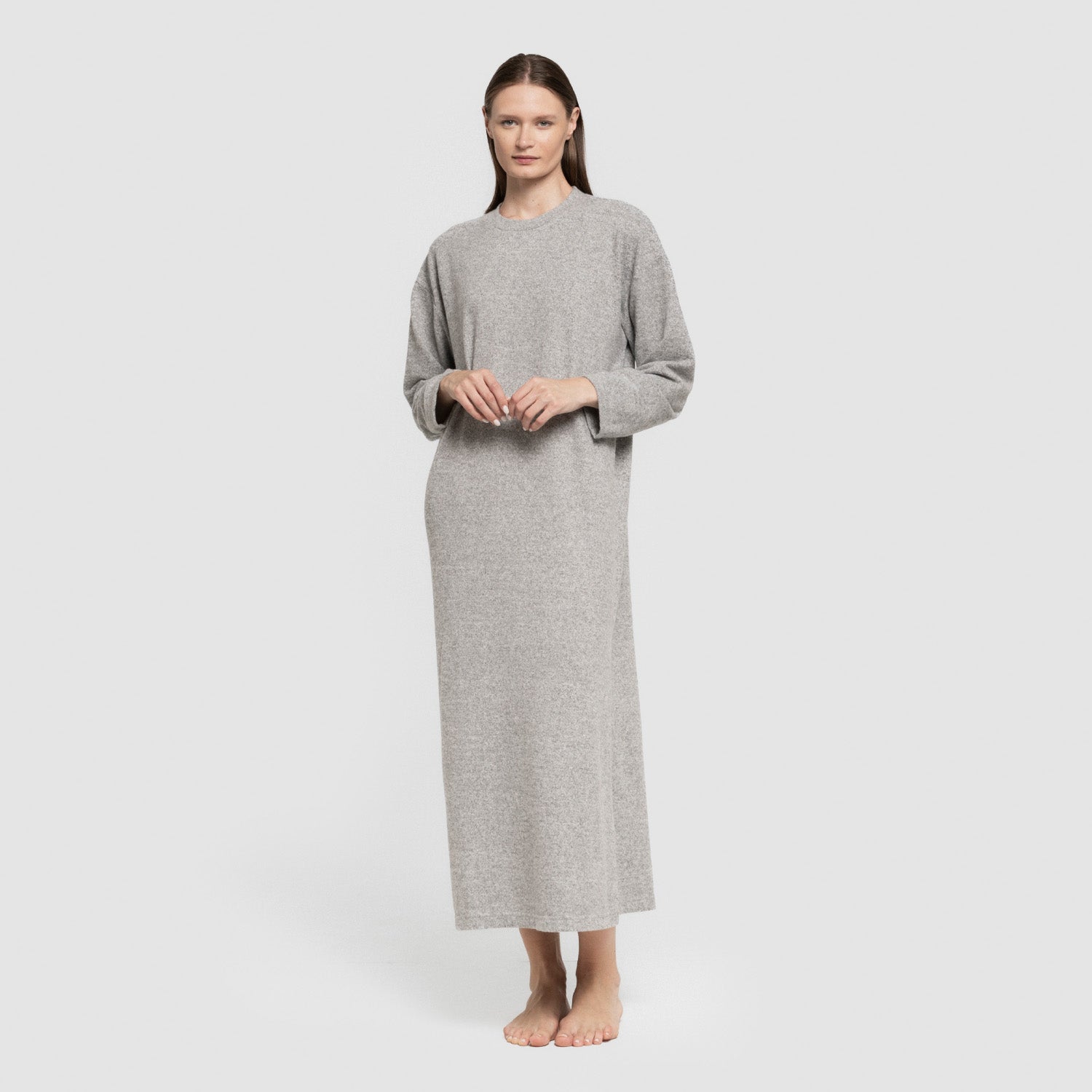 Vestido midi manga larga new punto extra suave