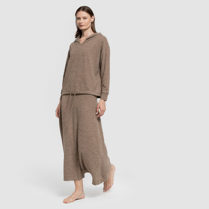 Falda midi evase new punto extra suave