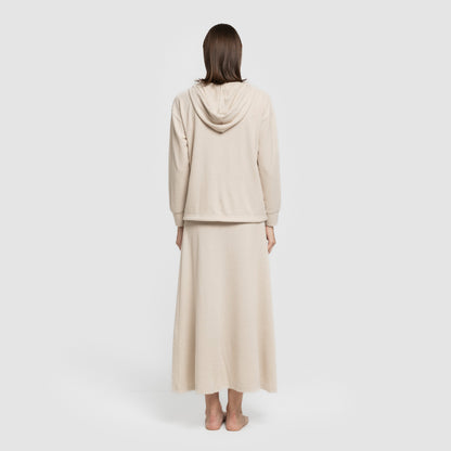 Falda midi evase new punto extra suave