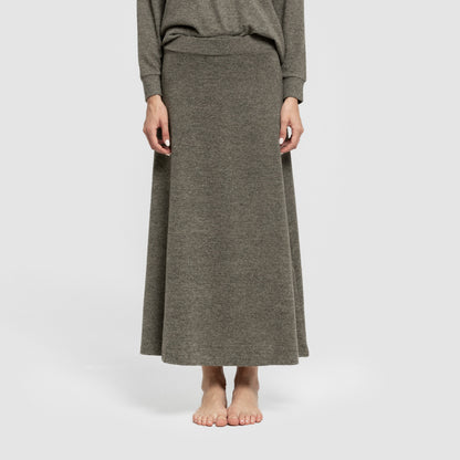 Falda midi evase new punto extra suave