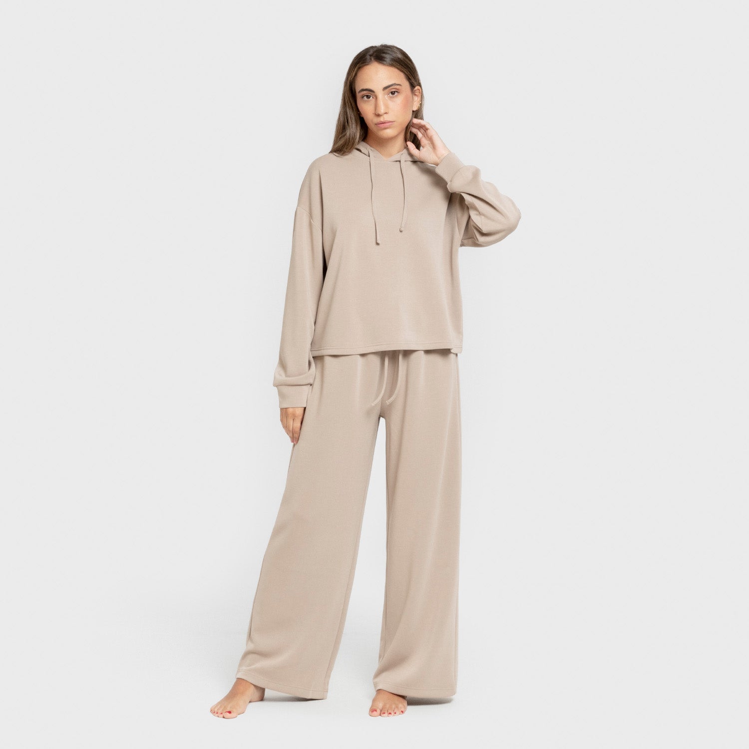 Pantalón largo estilo modal mujer