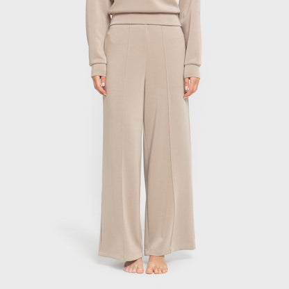 Pantalón largo pinzas estilo modal mujer