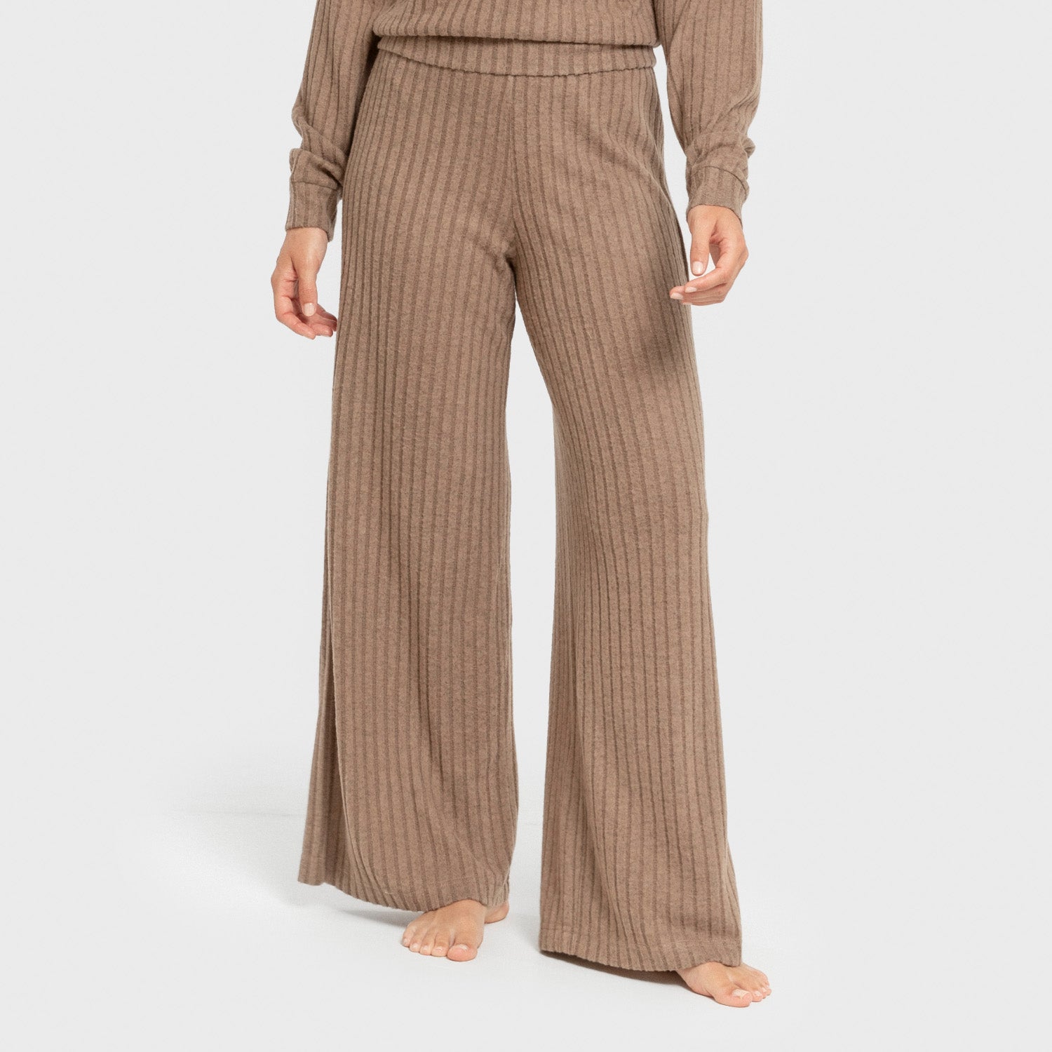 Pantalón largo ancho 4x2 canalé mujer