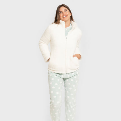 Sudadera Sherpa mujer Blanco Natutal