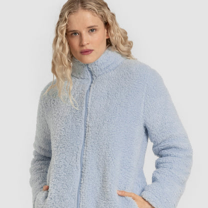 Sudadera Sherpa mujer Azul Celeste