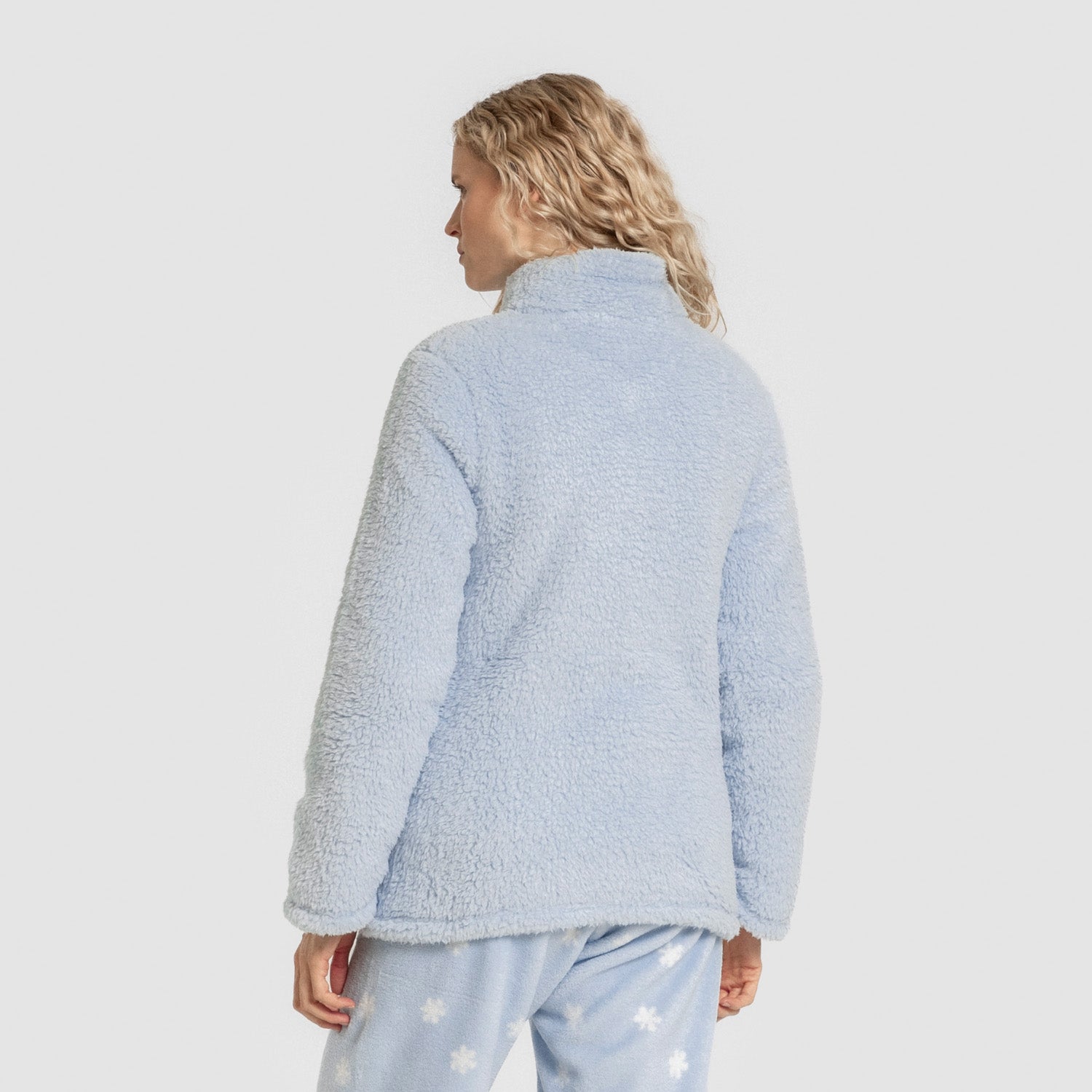 Sudadera Sherpa mujer Azul Celeste