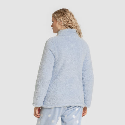 Sudadera Sherpa mujer Azul Celeste