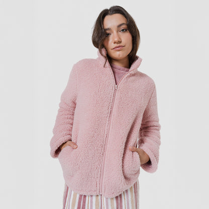 Sudadera Sherpa mujer Rosa