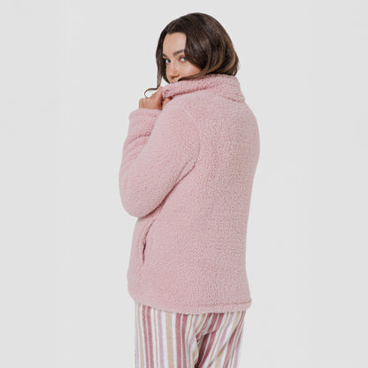 Sudadera Sherpa mujer Rosa