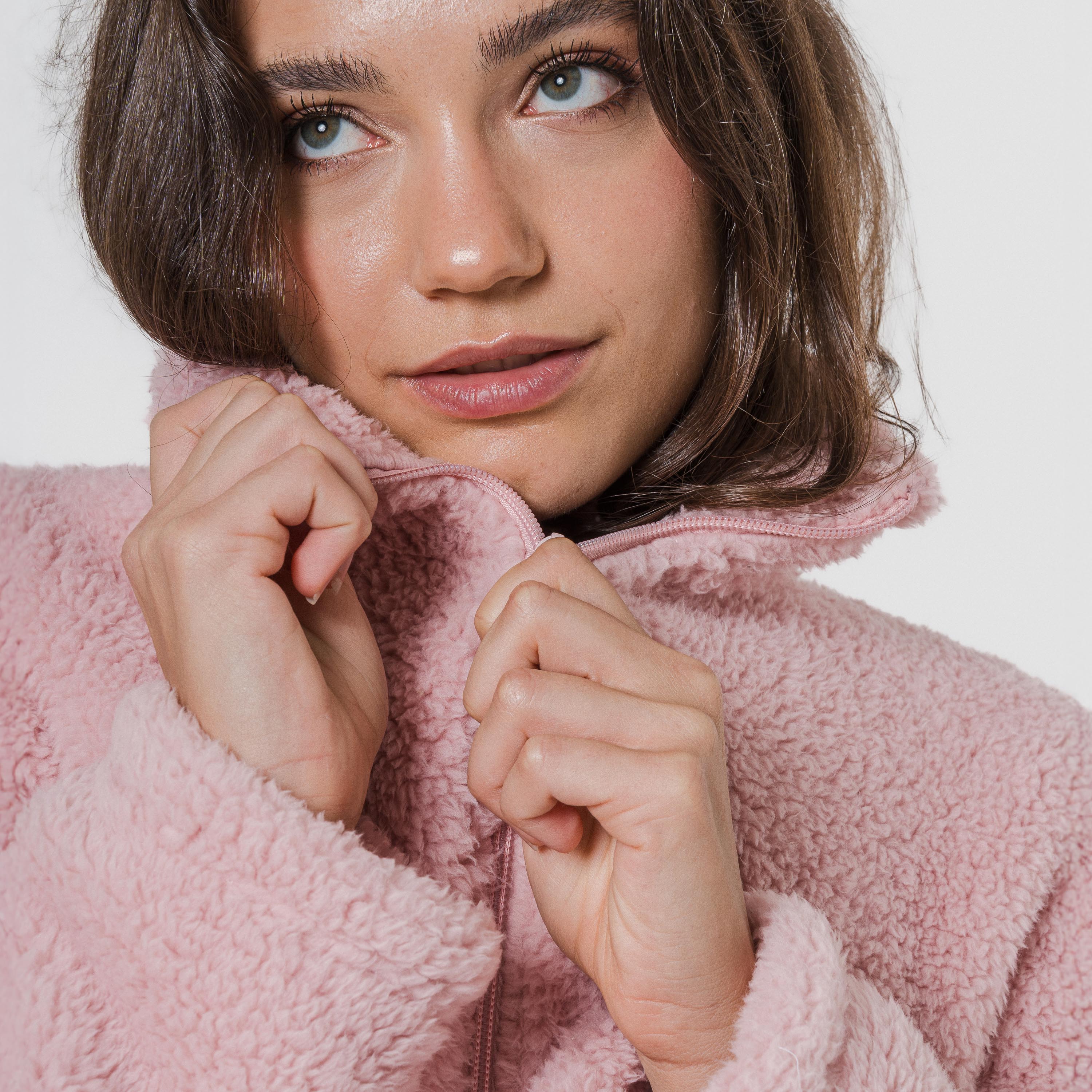 Sudadera Sherpa mujer Rosa