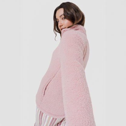 Sudadera Sherpa mujer Rosa