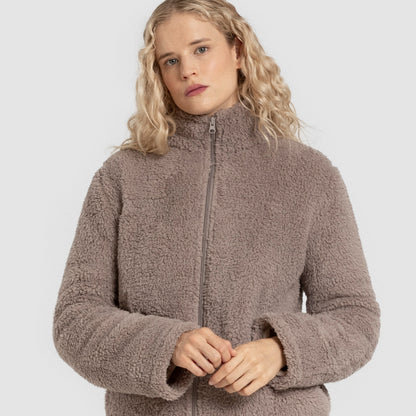 Sudadera Sherpa mujer Marrón