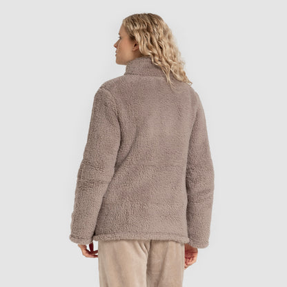 Sudadera Sherpa mujer Marrón