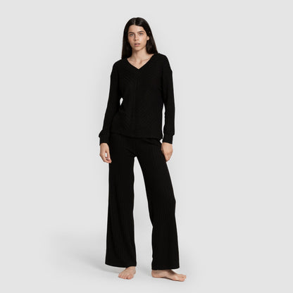 Jersey pico polyamide canalé mujer