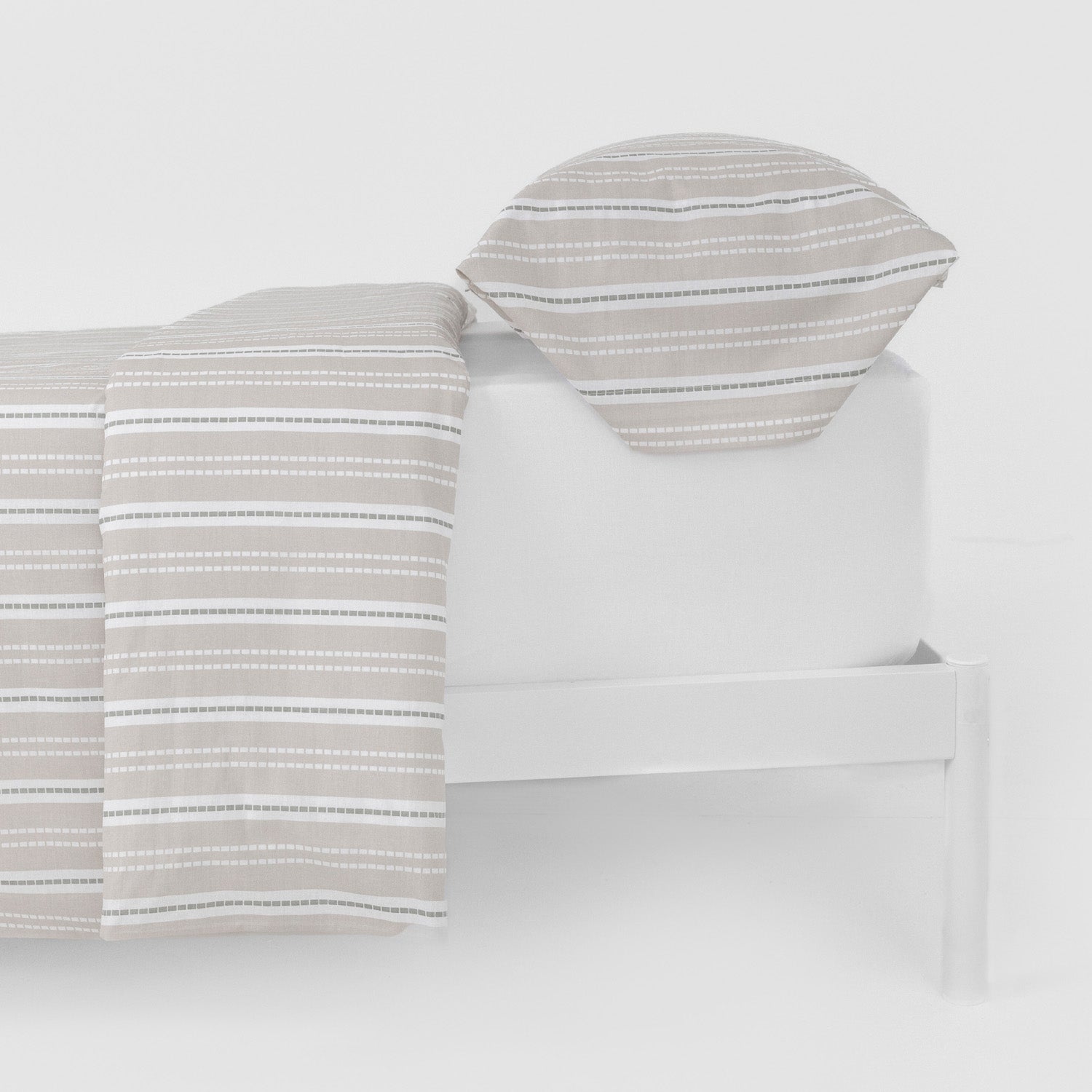 Funda nórdica algodón Raya Segovia verde keike