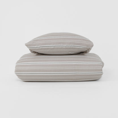 Funda nórdica algodón Raya Segovia verde keike