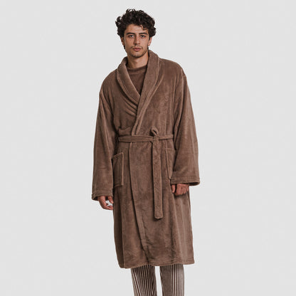 Bata masculina lisa de coralina