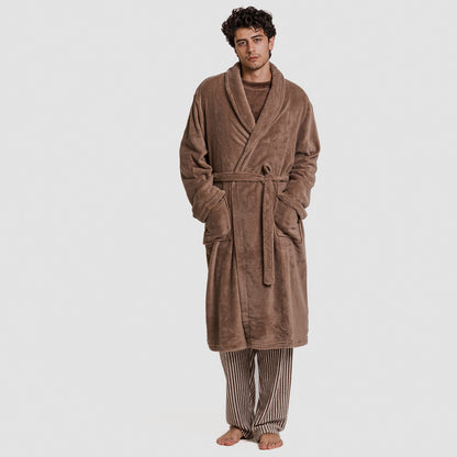 Bata masculina lisa de coralina