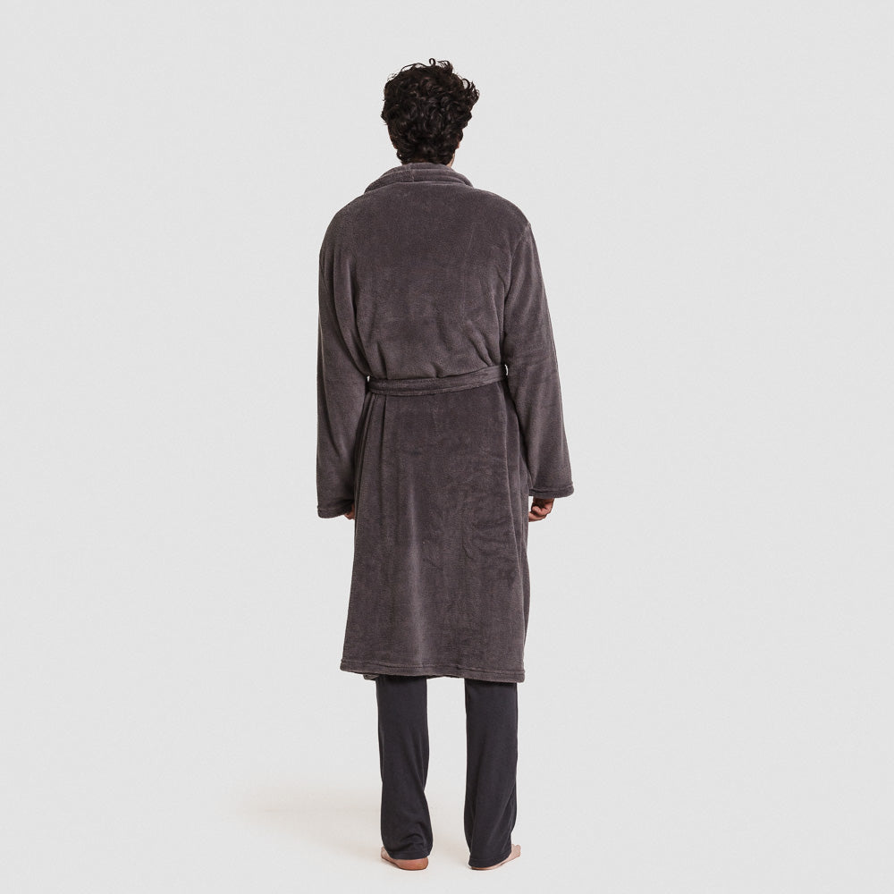 Bata coral hombre lisa