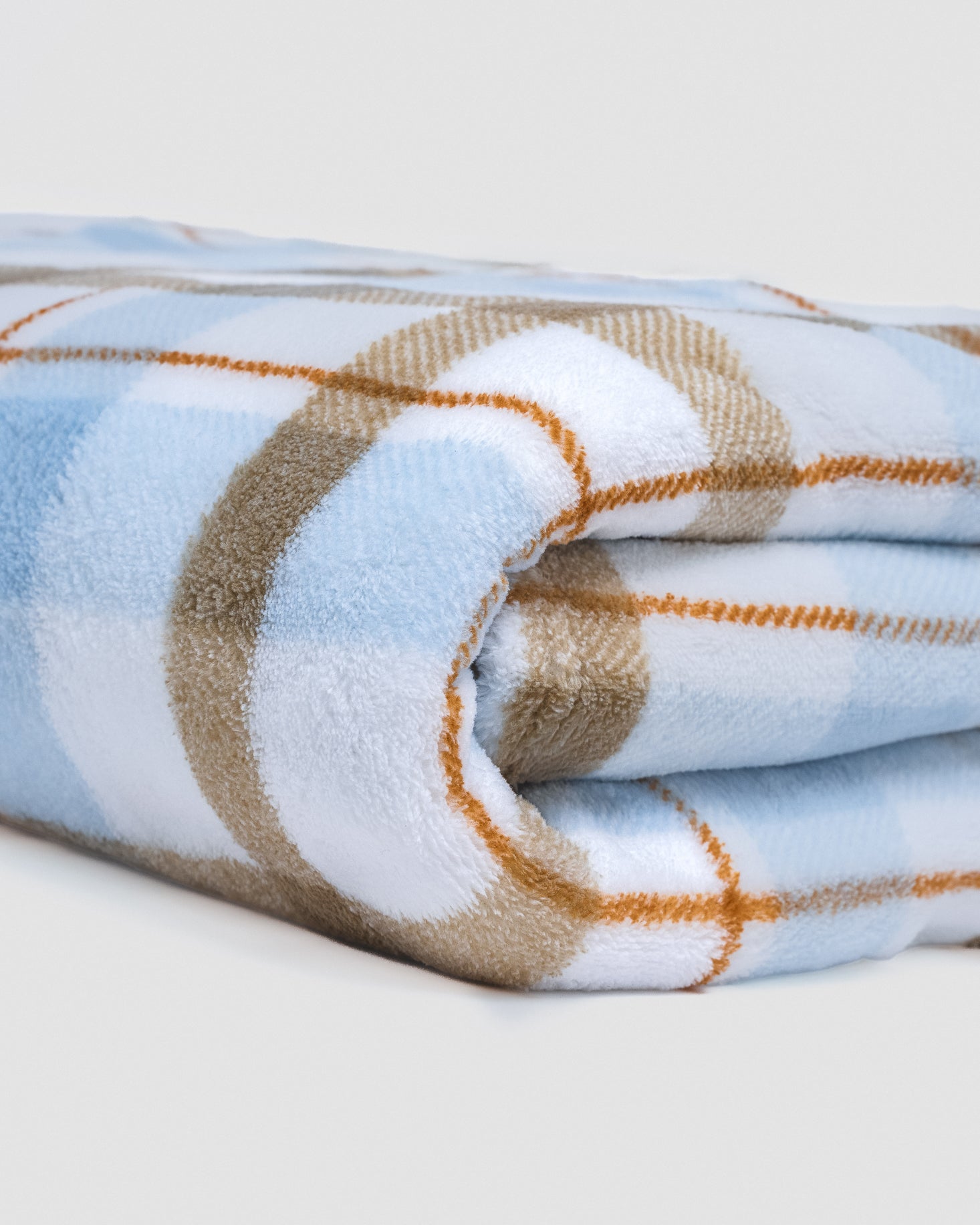 Manta coral Cuadro Noric celeste