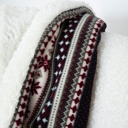 Manta sherpa Gaspar azul marino