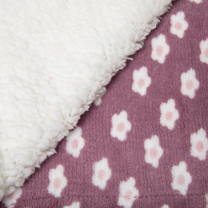 Manta sherpa Berta berenjena