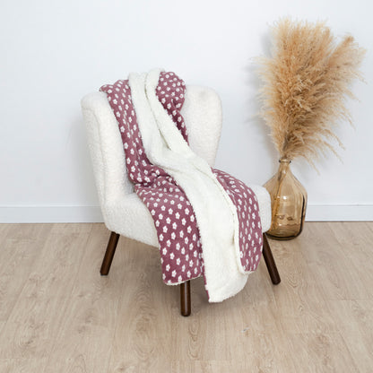 Manta sherpa Berta berenjena