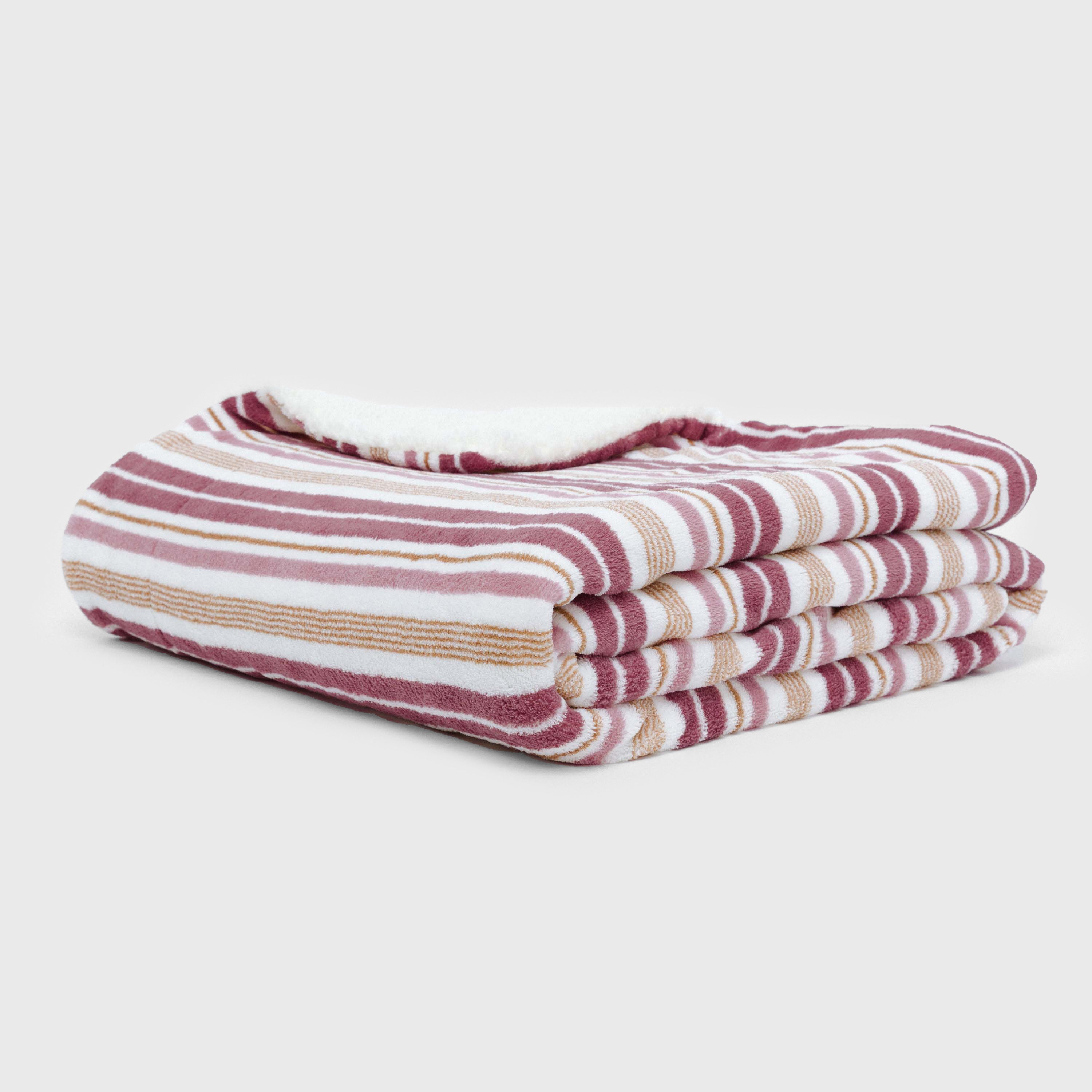 Coperta sherpa Raya Calendula malva rosa