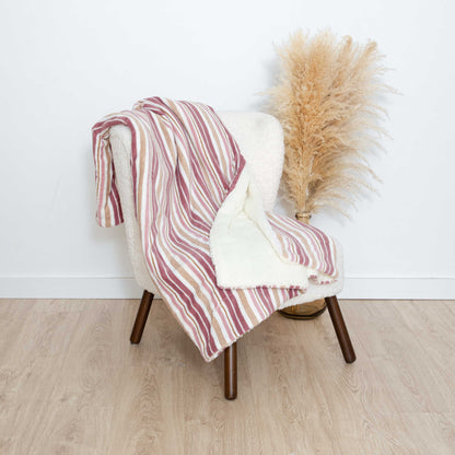 Manta sherpa Raya Calêndula malva rosa