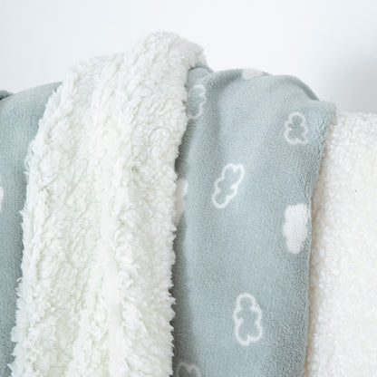 Manta sherpa Nube new verde Tiffany