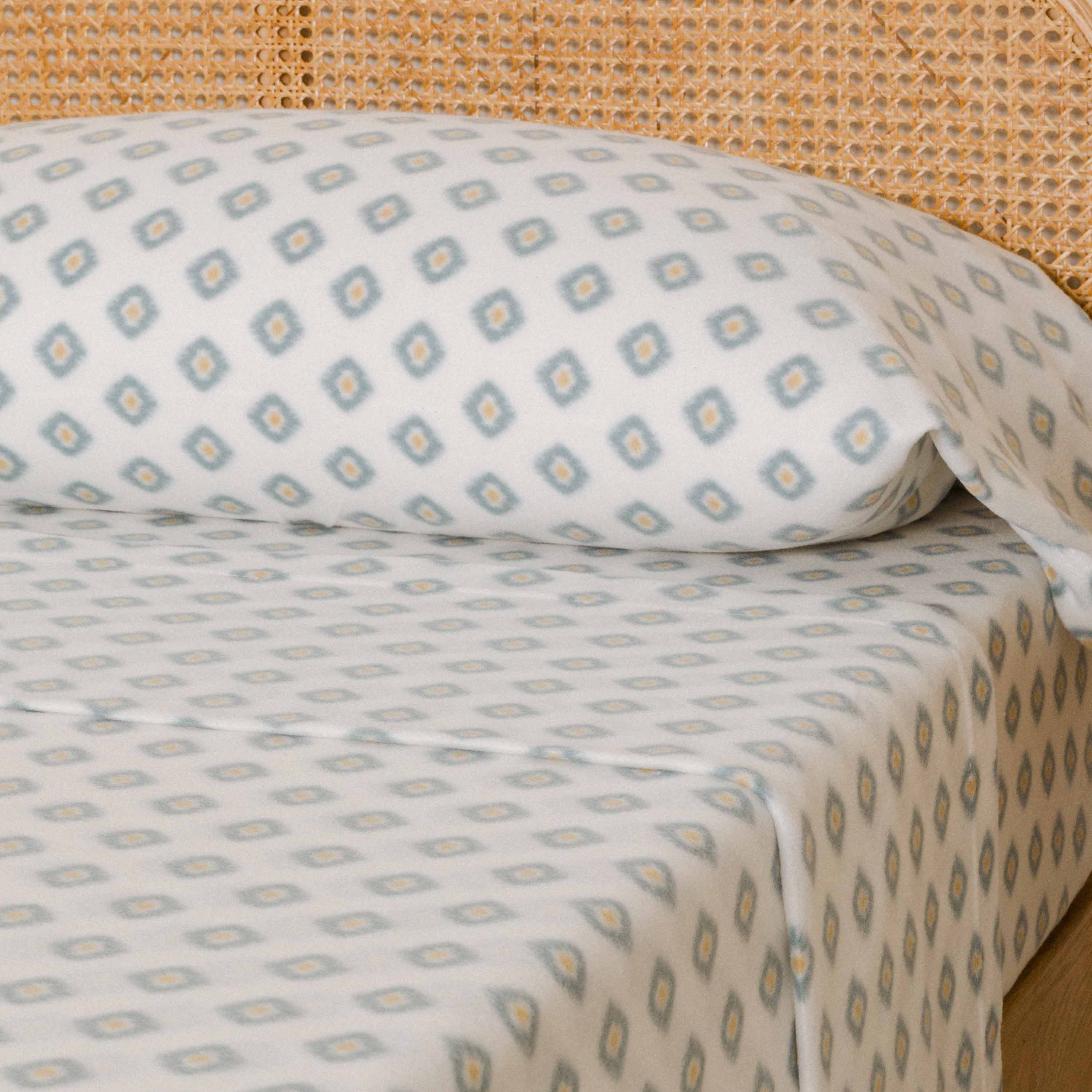 Juego de sábanas pirineo Joy agua marina