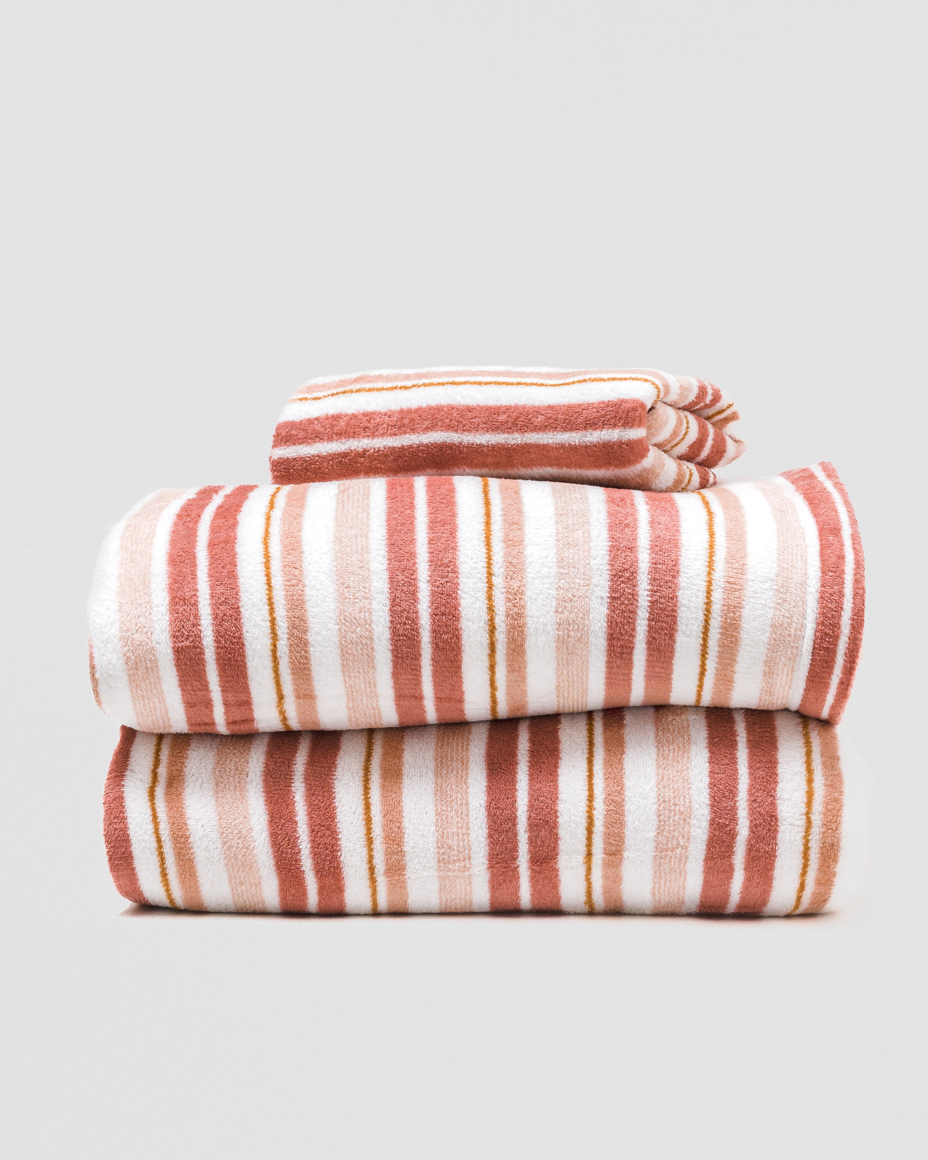 Juego de sábanas coralina Raya Calendula malva rosa