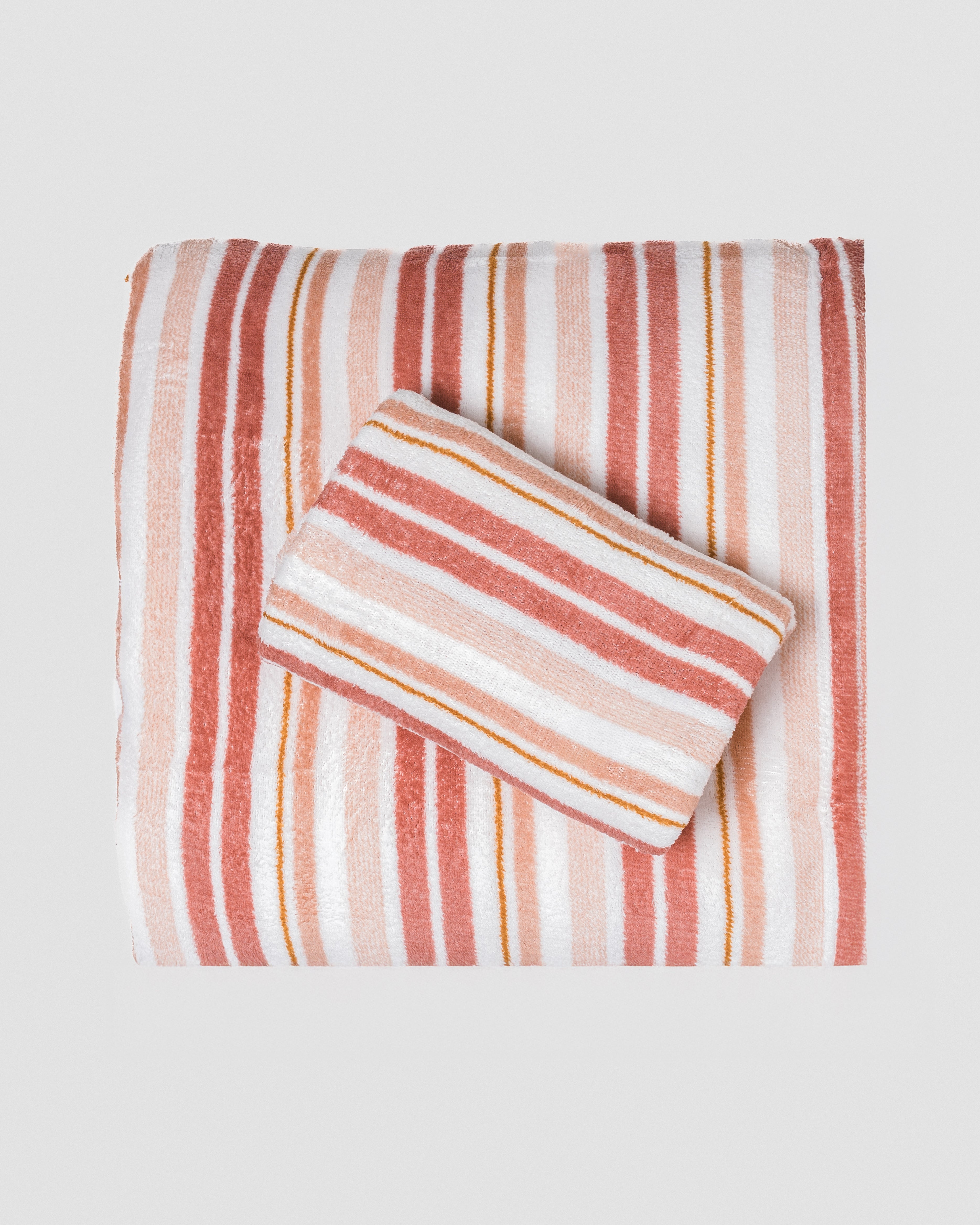 Juego de sábanas coralina Raya Calendula malva rosa