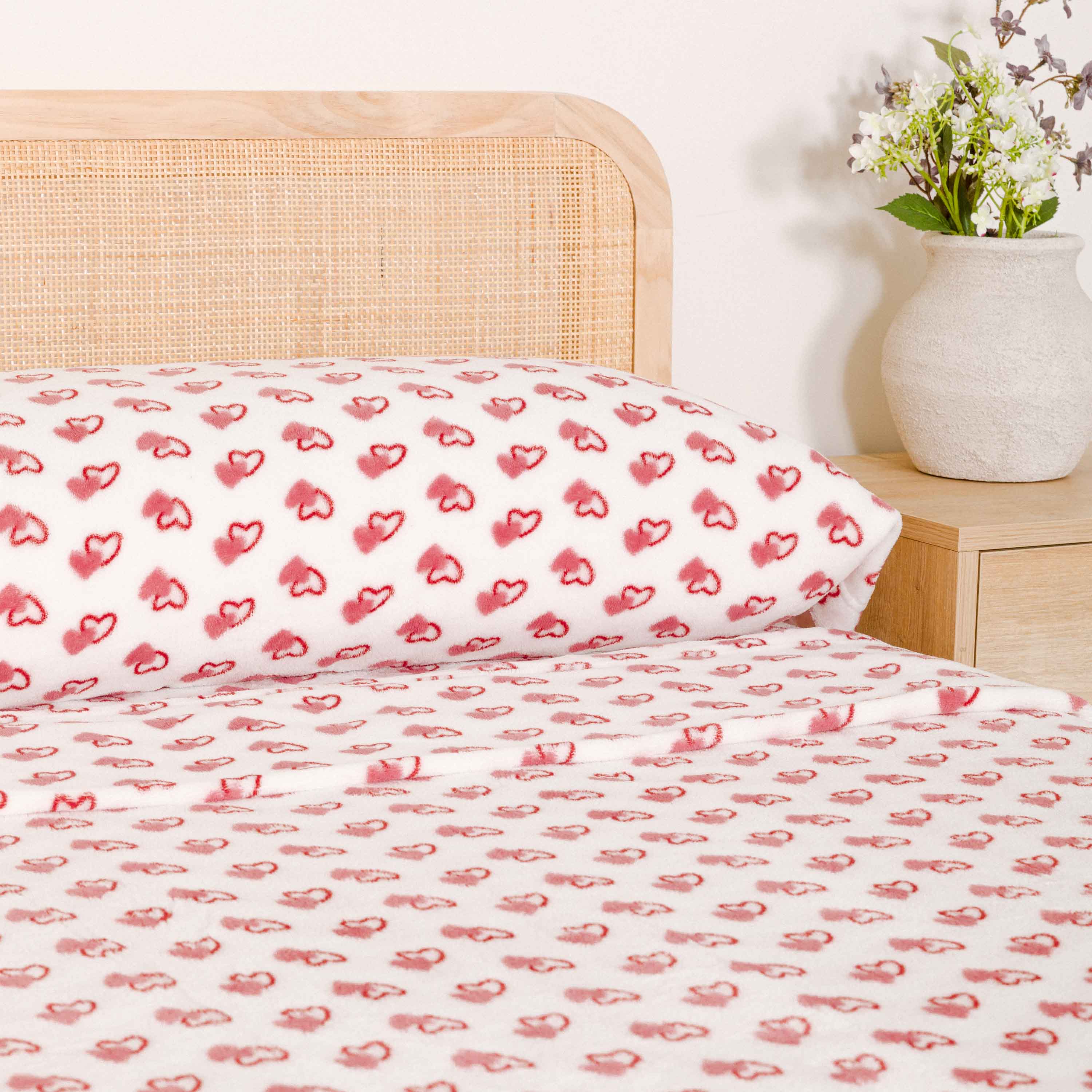 Juego de sábanas coralina Estelle rosa