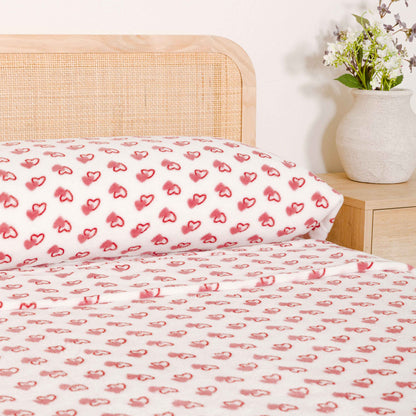 Juego de sábanas coralina Estelle rosa