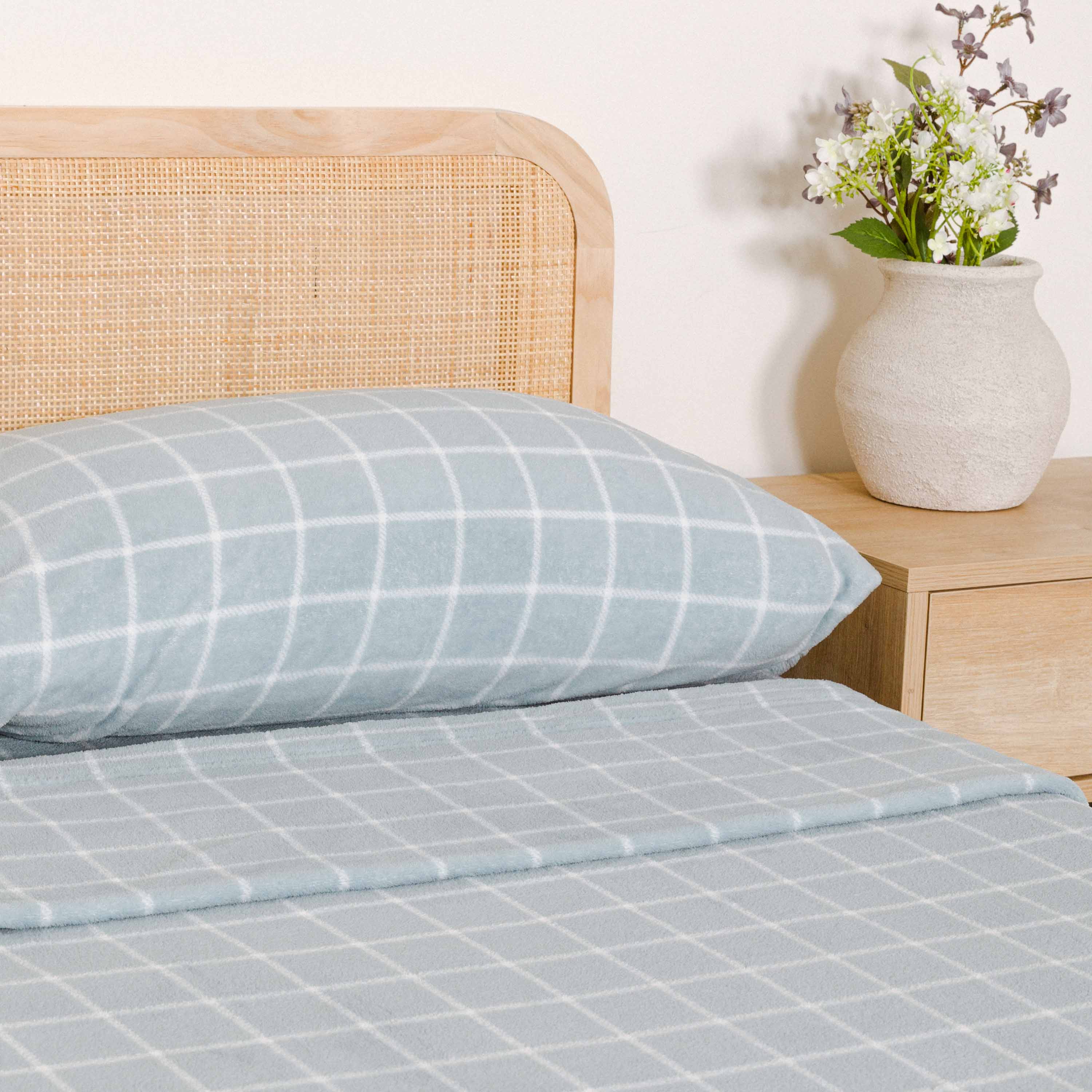 Juego de sábanas coralina Cuadro Andino verde azulado