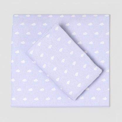 Juego de sábanas franela Nubecita celeste