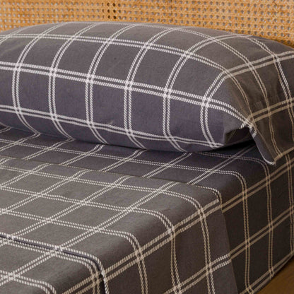 Jogo de lençóis flanela cuadro Nitari