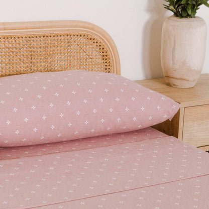 Jogo de lençóis flanela perfurada