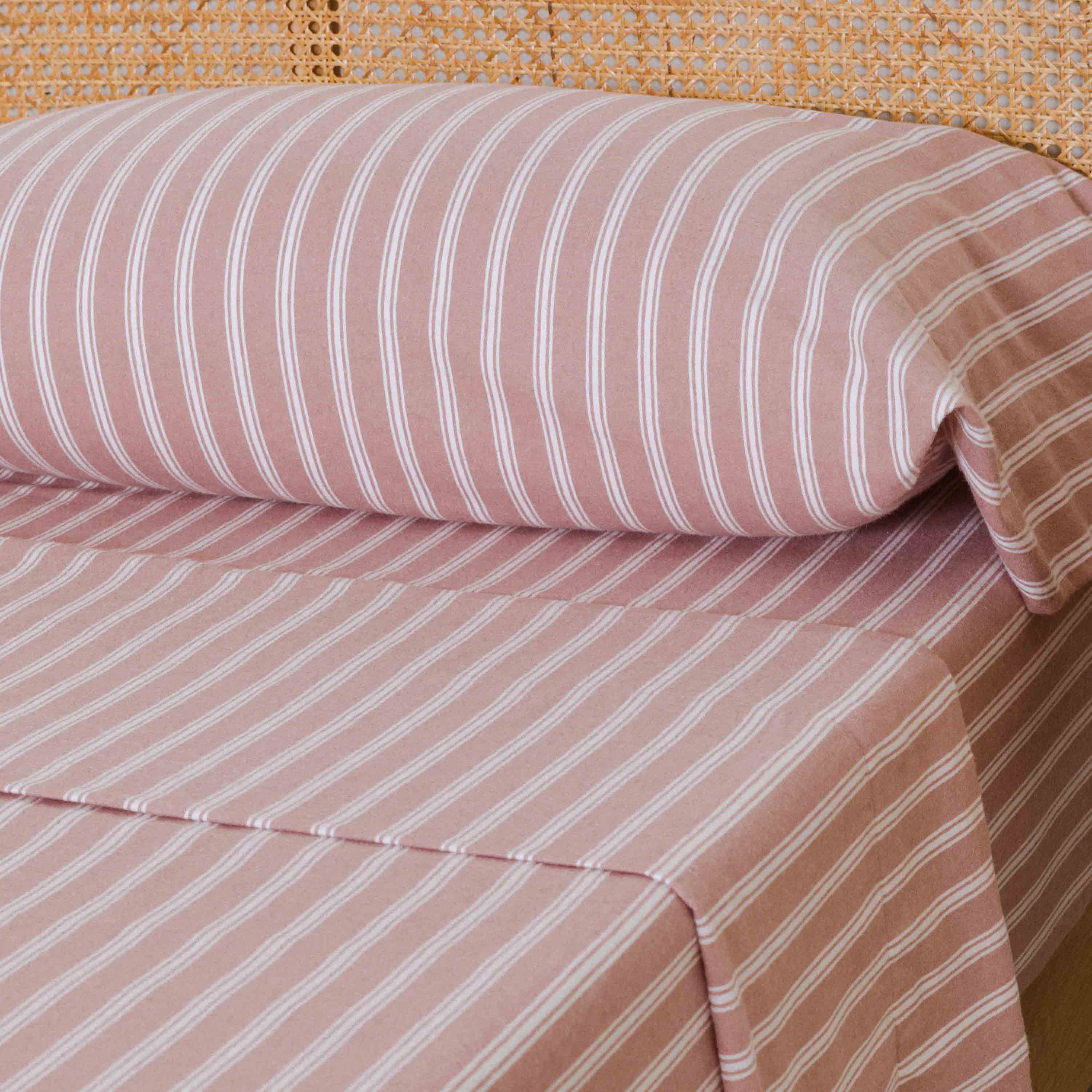 Juego de sábanas de franela Raya Marsella