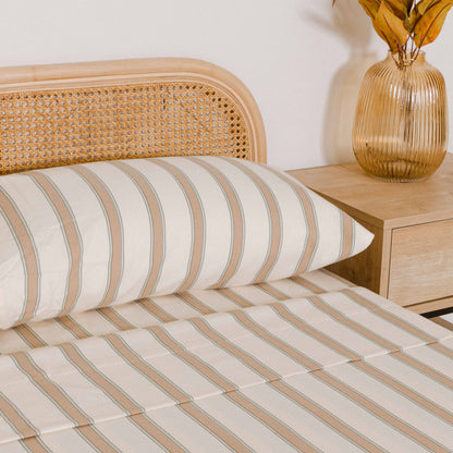 Juego de sábanas de franela Raya Sitges