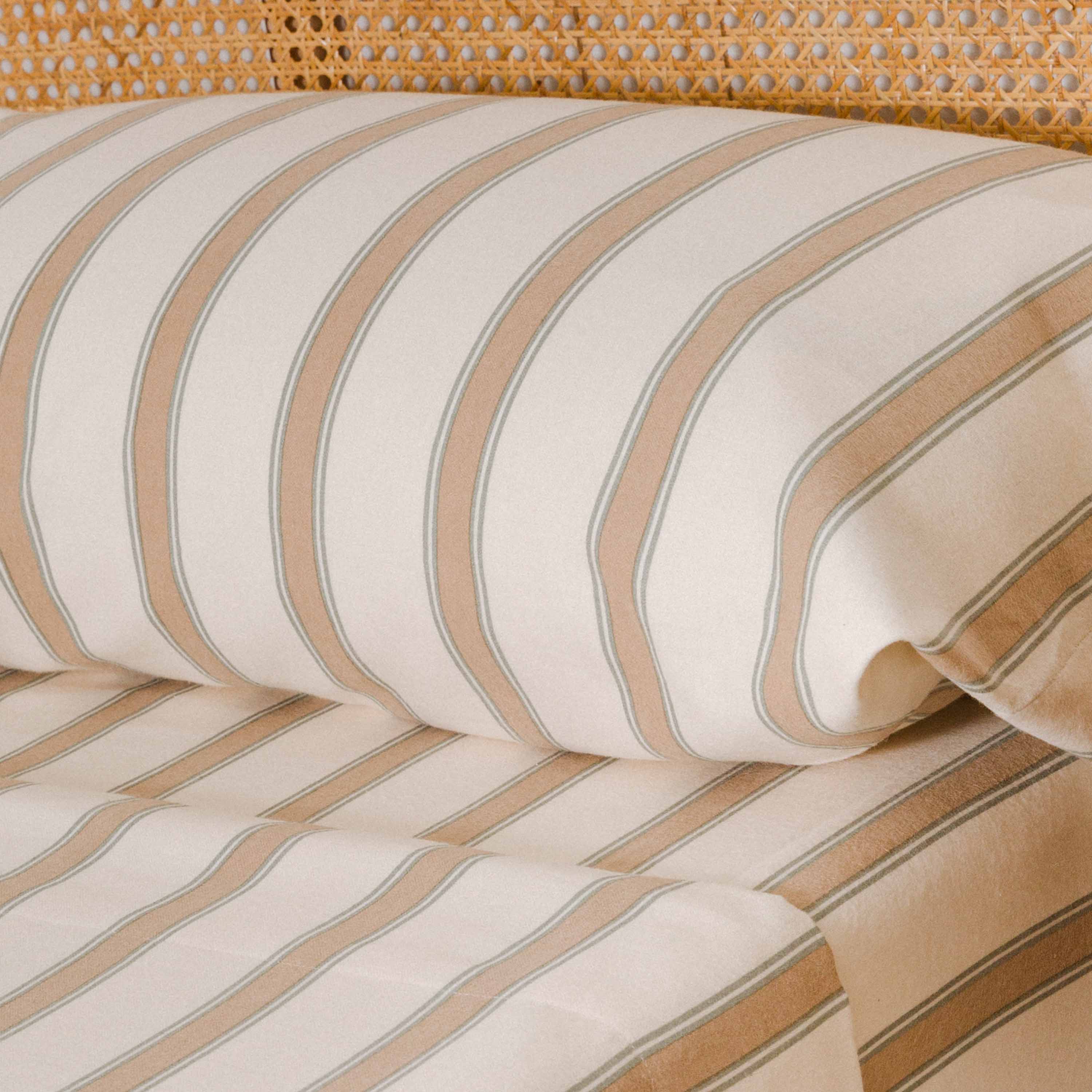 Juego de sábanas de franela Raya Sitges