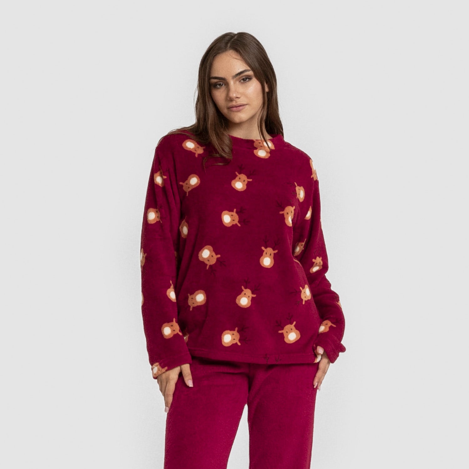 Pijama coral Tatin burdeos