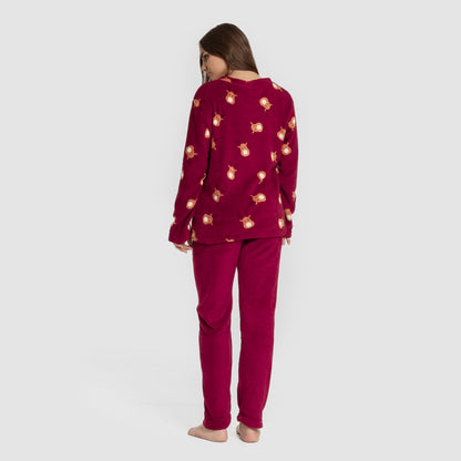 Pijama coral Tatin burdeos