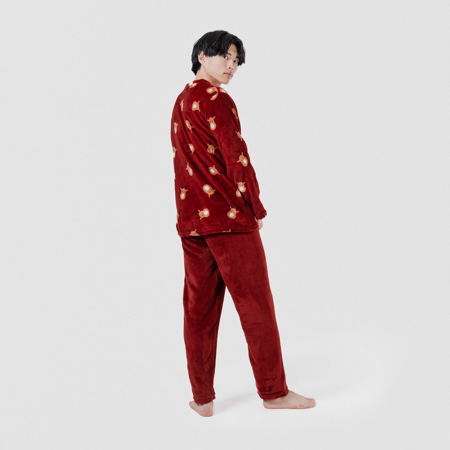 Pijama coral hombre Tatin Burdeos