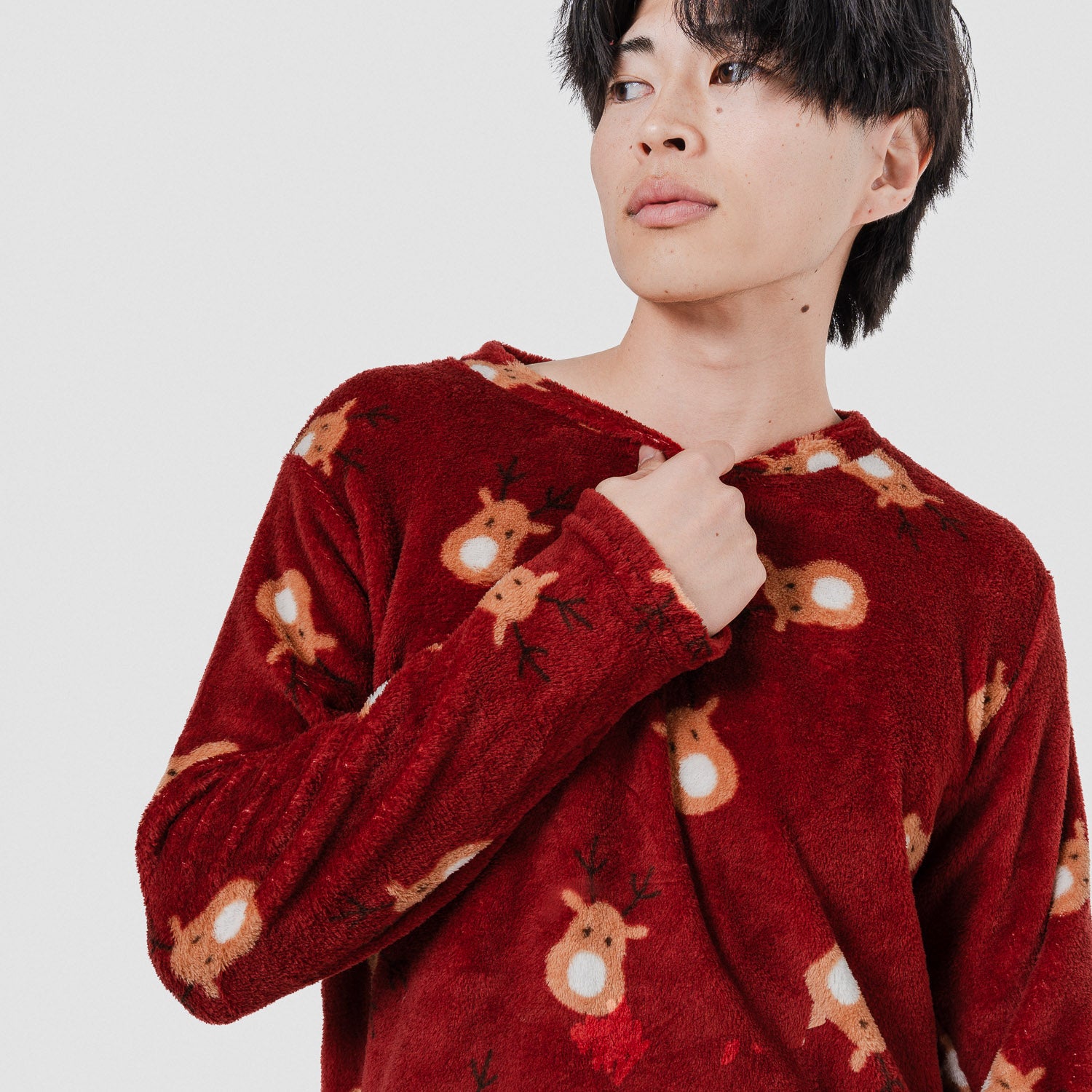 Pijama coral hombre Tatin Burdeos