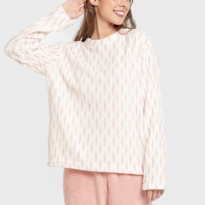 Pijama coral Espiga rosa