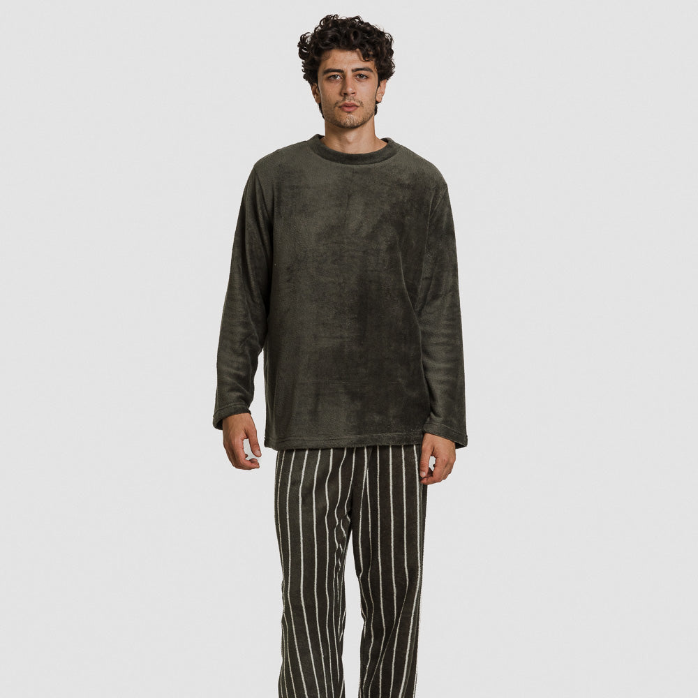 Pijama coral hombre Raya Beatrice verde