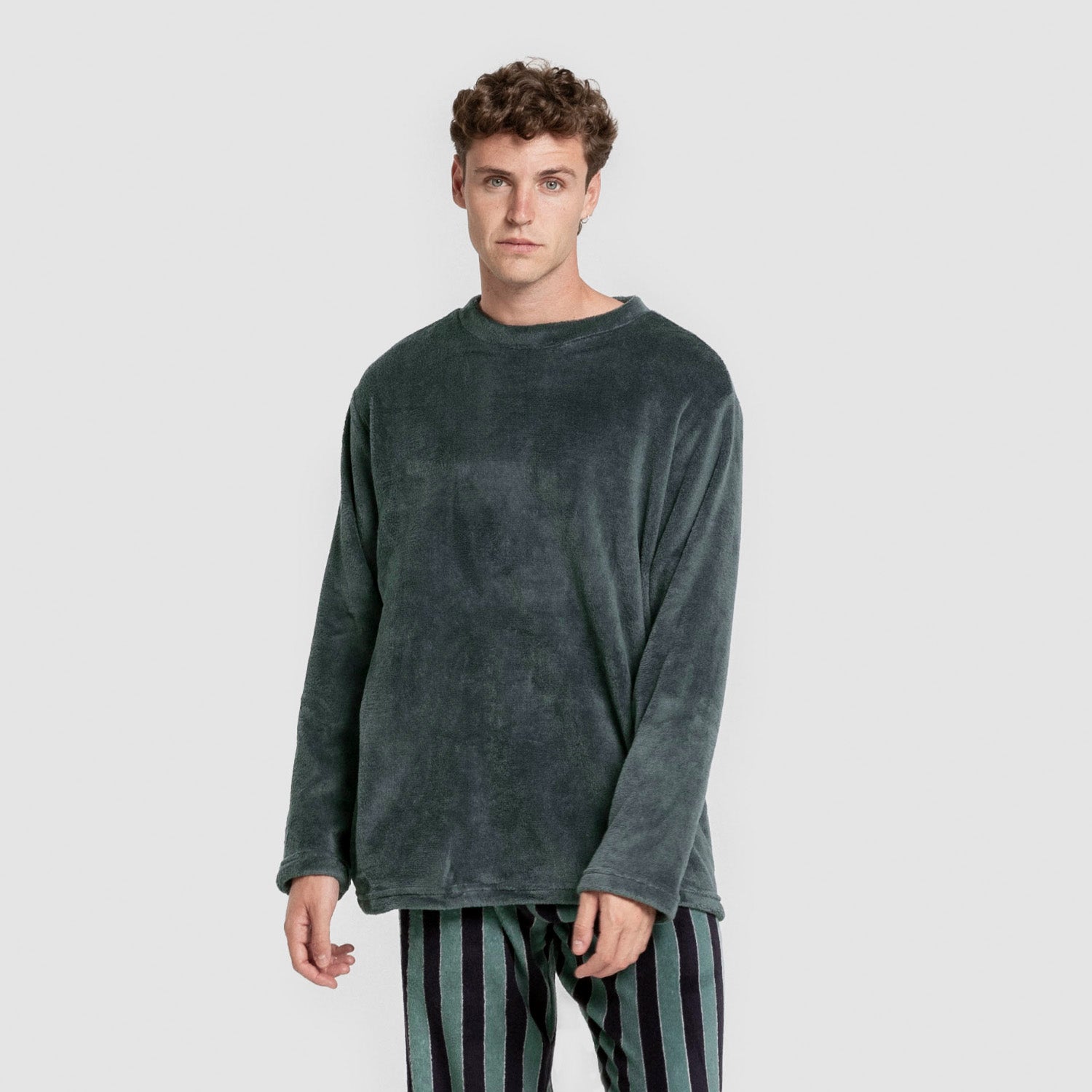 Pijama coral hombre Raya Lamas verde